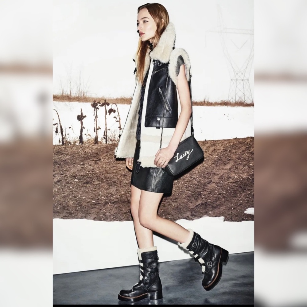 Coach Shearling Coat Vest